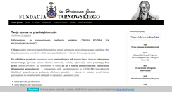 Desktop Screenshot of fundacjatarnowskiego.pl